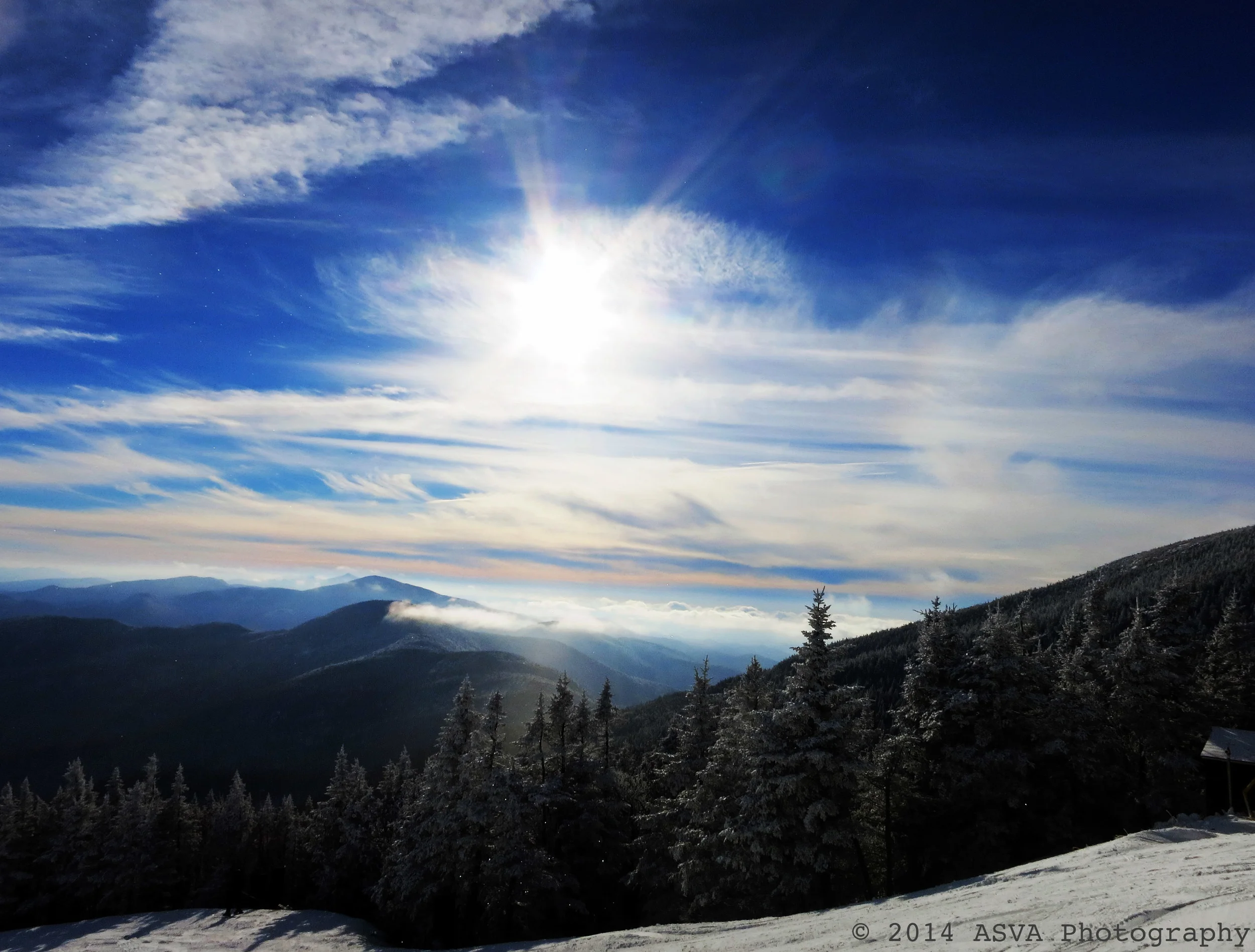 Winter afternoon sun